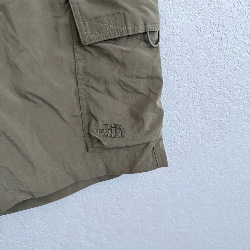The North Face Men's Elastic Waist Outdoor Hiking Cargo Shorts Olive Green S